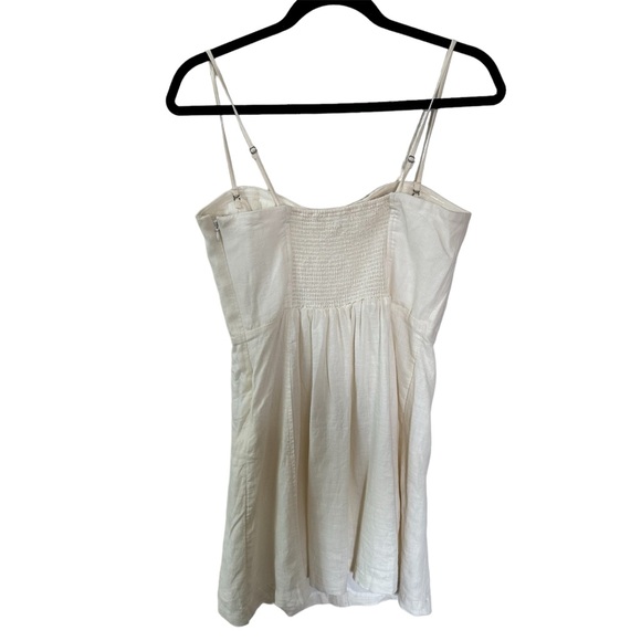 NWT! UO button up mini dress off white/cream removable straps size 8 - Picture 5 of 6